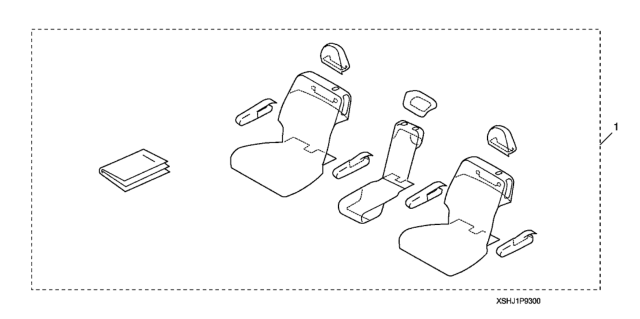 2009 Honda Odyssey 5 Door EXL-T KA 5AT Seat Cover Diagram 1