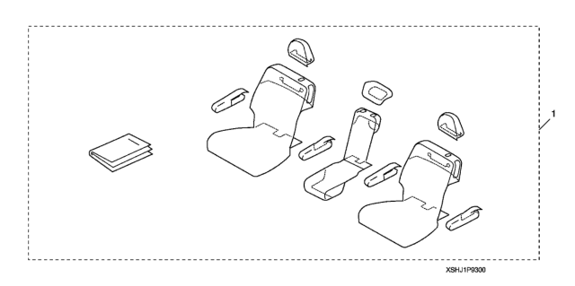 2008 Honda Odyssey Seat Cover Diagram 1