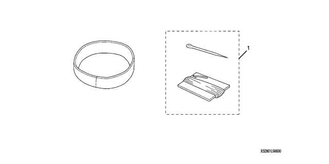 2005 Honda Accord Cover, Steering Wheel (LEA) Diagram for 08U98-SDN-100