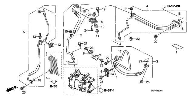 2008 Honda Civic Hose, Discharge Diagram for 80316-SNR-A01