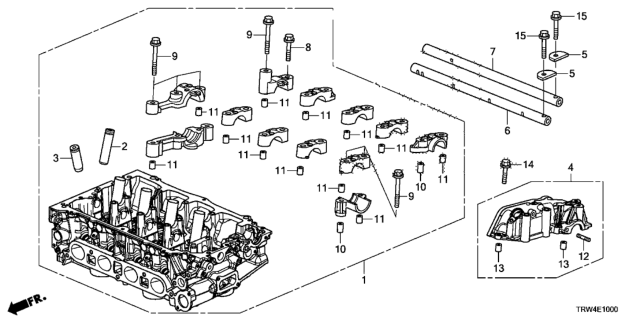 2018 Honda Clarity Plug-In Hybrid Cylinder Head Diagram