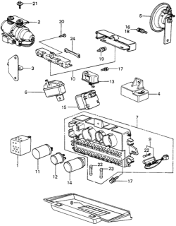 1981 Honda Civic Bracket, High Altitude Switch Diagram for 16856-PA6-681