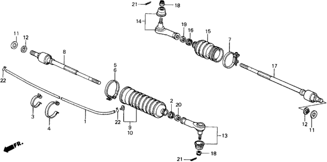 1989 Honda Prelude Dust Seal, Driven Diagram for 53890-SF1-J60