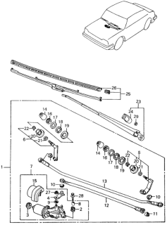 1983 Honda Civic Rubber, Blade (400Mm) Diagram for 76632-S7S-J01