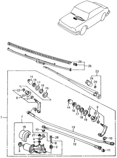 1983 Honda Civic Front Windshield Wiper Diagram