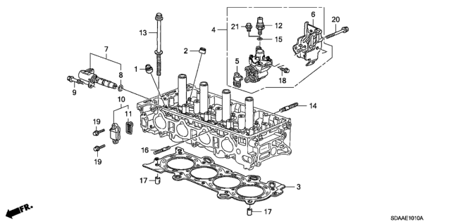 2007 Honda Accord 4 Door EX KA 5AT VTC Oil Control Valve (L4) Diagram