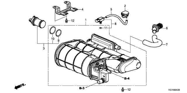 2020 Honda Pilot Canister Diagram