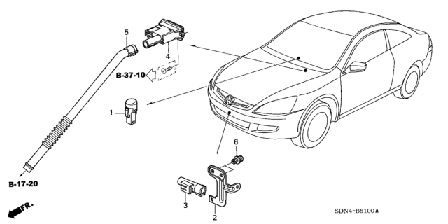 2006 Honda Accord A/C Sensor Diagram