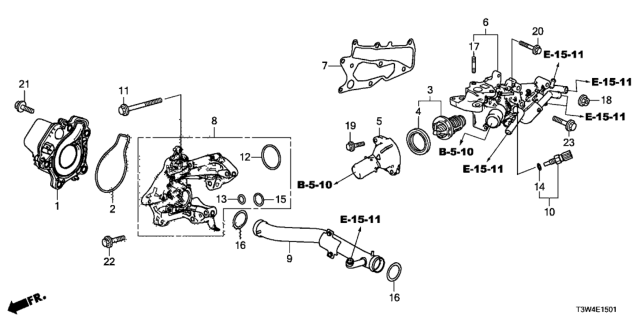 2017 Honda Accord Hybrid Electric Water Pump Diagram 1