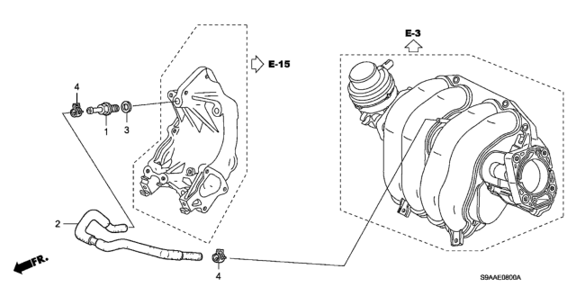 2006 Honda CR-V 5 Door LX (4WD) KA 5AT Breather Tube Diagram