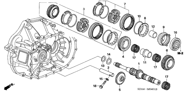 2003 Honda Accord Gear Set,3RD Diagram for 23444-RAP-326