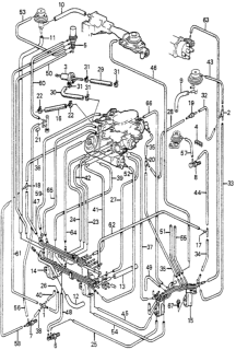 1984 Honda Accord 4 Door LX KH 4AT Fuel Tubing Diagram 2