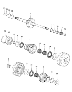 1982 Honda Civic Mainshaft Diagram for 23210-PA9-910