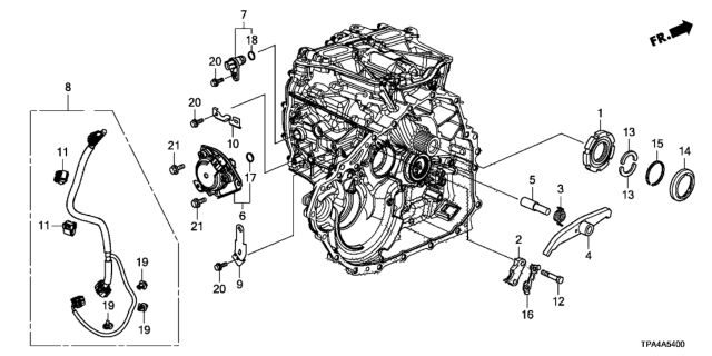 2021 Honda CR-V Hybrid AT Parking Gear - Parking Actuator Diagram