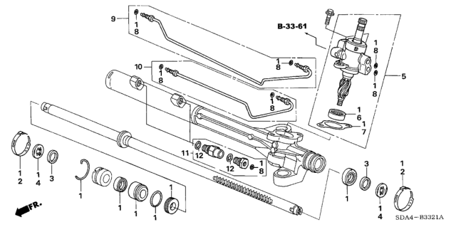 2004 Honda Accord Valve Assy., Damper Diagram for 53680-SDB-A02