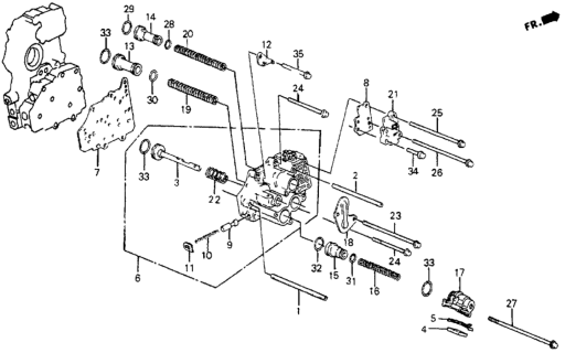 1987 Honda CRX 4AT Servo Body Diagram