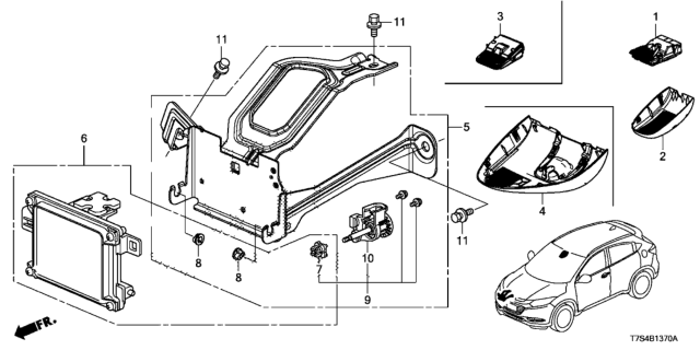 2019 Honda HR-V CAMERA ASSY., MONOCULAR (REWRITABLE) Diagram for 36160-T7A-A14