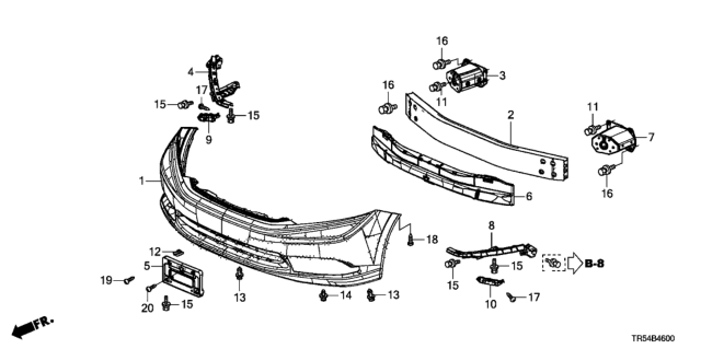 2012 Honda Civic Front Bumper Diagram