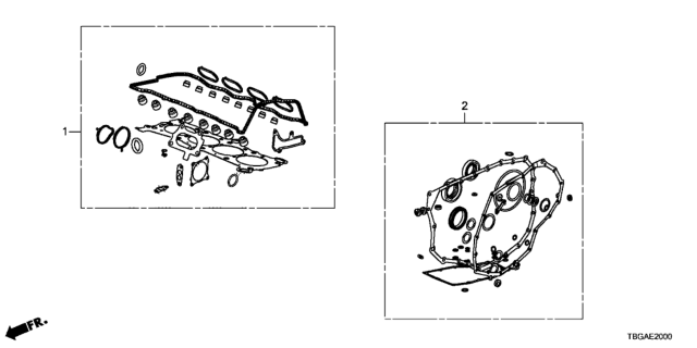 2020 Honda Civic Gasket Kit Diagram