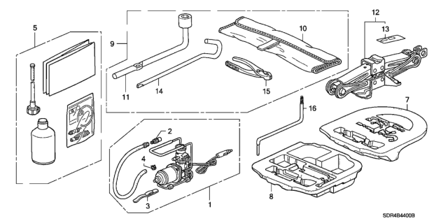 2005 Honda Accord Hybrid Nozzle Assy. Diagram for 38161-S6M-N01