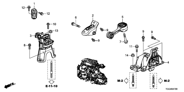 2018 Honda Civic Engine Mounts Diagram