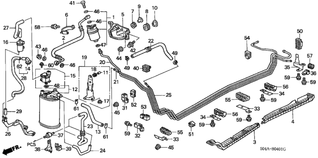 1999 Honda Civic Fuel Pipe Diagram