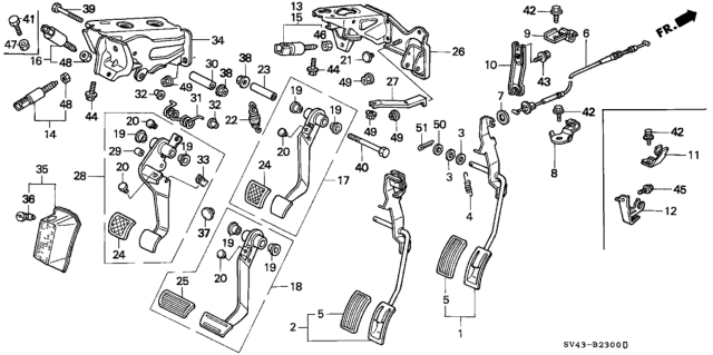 1996 Honda Accord Pedal Diagram