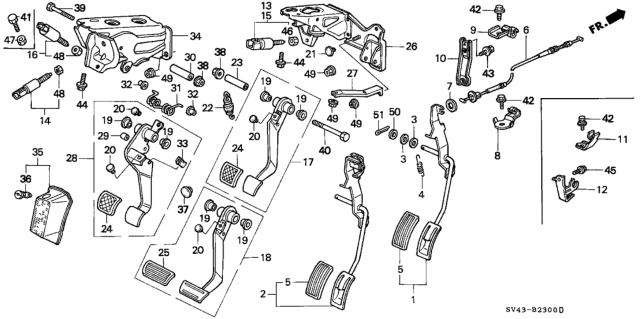 1995 Honda Accord Pedal Diagram