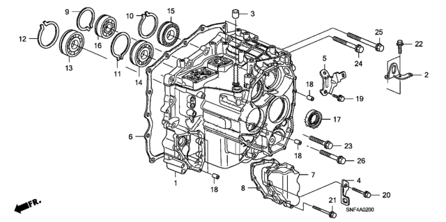 2009 Honda Civic Transmission Case Diagram