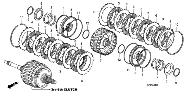 2011 Honda Civic Plate, Clutch Wave (1.6MM) Diagram for 22643-RPC-003