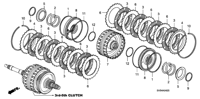 2010 Honda Civic AT Clutch (3rd-5th) Diagram