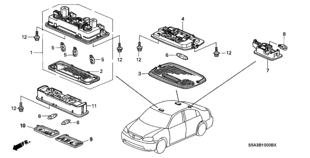 2001 Honda Civic Base (Mild Beige) Diagram for 34252-S5A-003ZB