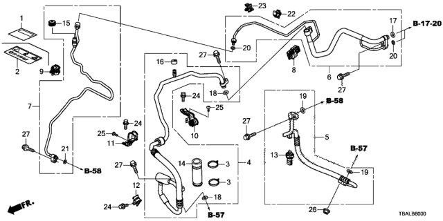 2021 Honda Civic A/C Air Conditioner (Hoses/Pipes) Diagram