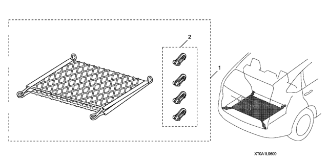 2015 Honda CR-V Cargo Net Diagram