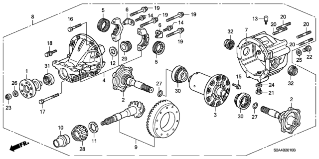 2003 Honda S2000 Washer, Pinion Diagram for 90403-PCZ-003