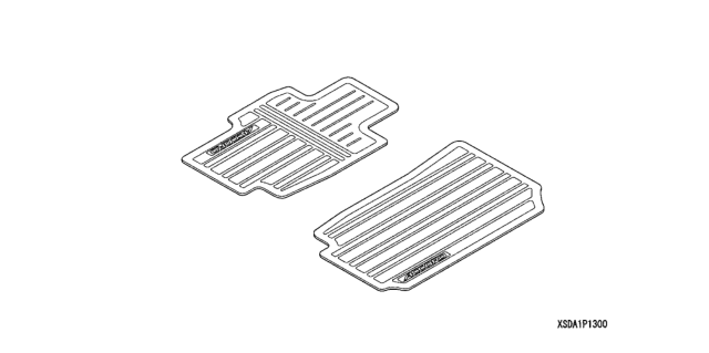 2007 Honda Accord 4 Door EX KA 5AT All Season Mat (Front) Diagram