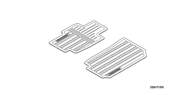 2007 Honda Accord All Season Mat (Front) Diagram