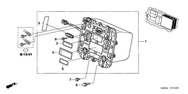 2007 Honda Accord Hybrid Label, High Voltage Caution Diagram for 1K812-RCJ-A00