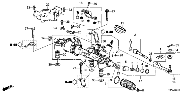 2017 Honda Accord P.S. Gear Box (EPS) (V6) Diagram