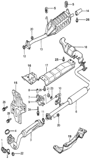 1980 Honda Accord Plate, Heat Baffle Diagram for 72204-689-000