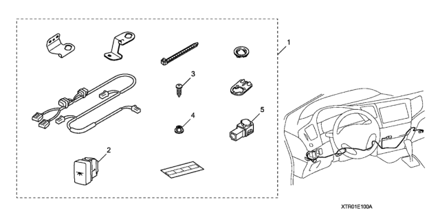2012 Honda Civic 4 Door SI (HPT) KA 6MT Interior Illumination (Red) Diagram