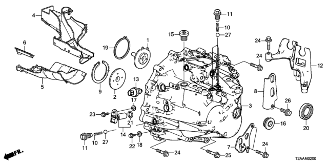 2017 Honda Accord MT Transmission Case Diagram