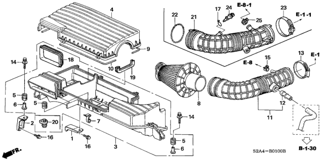 2005 Honda S2000 2 Door S2000 KA 6MT Air Cleaner Diagram