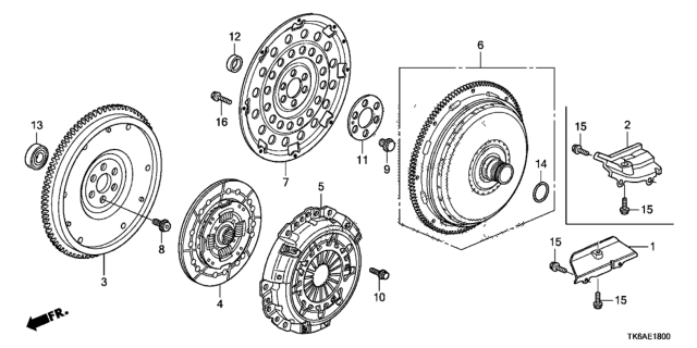 2013 Honda Fit Clutch - Torque Converter Diagram