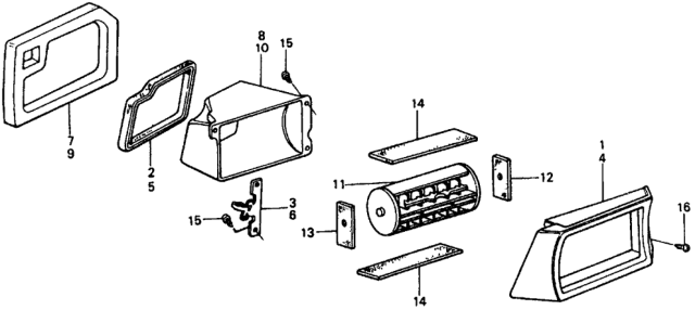 1979 Honda Civic 2 Door ** (1200) ** 4MT Fresh Air Vents Diagram
