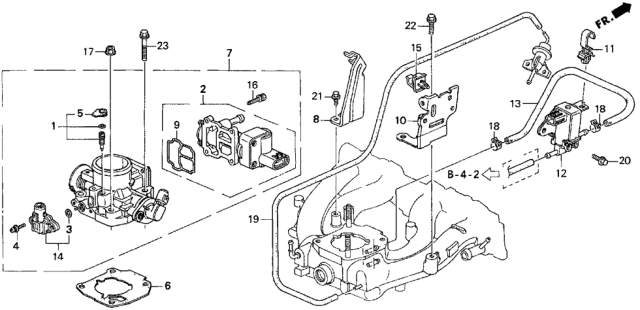 1997 Honda Del Sol Throttle Body Diagram