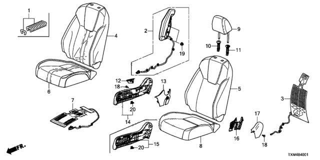 2019 Honda Insight Trim Cover S (Deep Black) Diagram for 81125-TXM-A81ZB