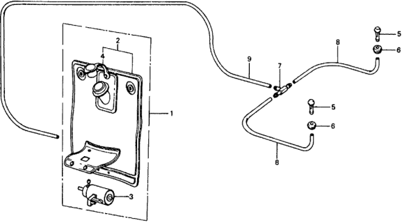 1979 Honda Civic 3 Door ** KL HMT Windshield Washer Diagram
