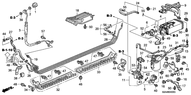 2004 Honda S2000 Canister Assembly Diagram for 17011-S2A-A01