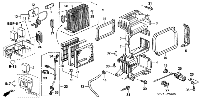 2006 Honda Insight Wire Harness, Air Conditioner Diagram for 80460-S3Y-A00